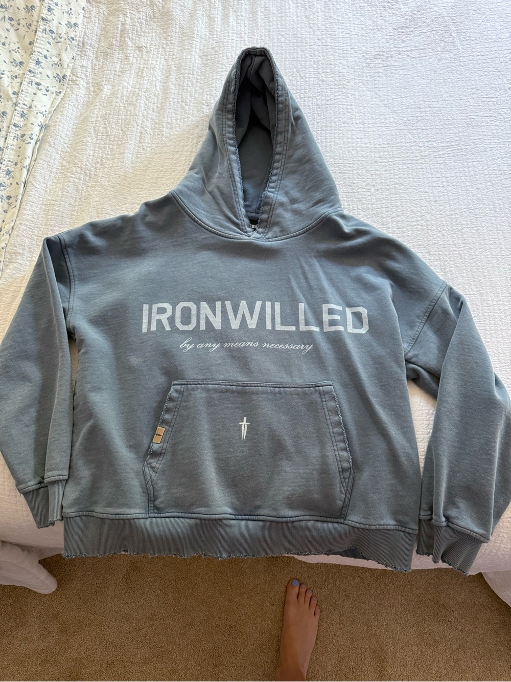 Crewneck Hoodie — Washed Gray